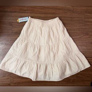 Cat & Jack Cotton Cream Girls Skirt